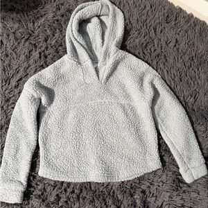 Cozy Gray Sherpa Hoodie
